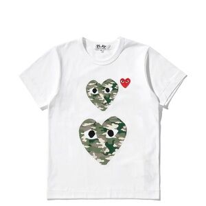 Comme des Garcons PLAY White Heart Graphic Tee